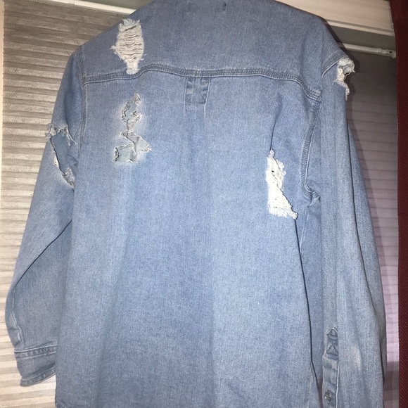 Forever 21 Ripped Jean Jacket - Picture 2 of 3